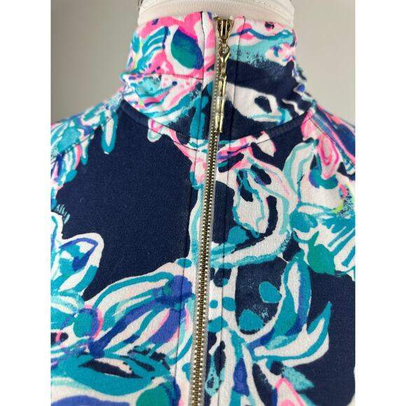 Lilly Pulitzer Skipper Popover UPF Quarter Zip Long Sleeve Printed Jacket Small - Picture 12 of 14